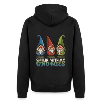 Jardin Gnome Jardin - Veste à capuche bio Premium Unisexe - noir - Dos - Nico (187cm)