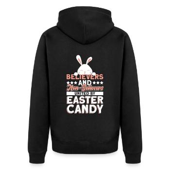 Pâques athée Anti religion anti-Église Athéisme - Veste à capuche bio Premium Unisexe - noir - Dos - Nico (187cm)
