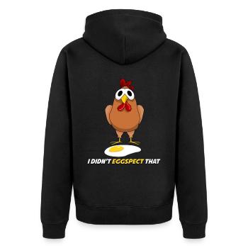 Chicken Eggs Chicken Egg Chickens - Unisex Premium Organic Zip Hoodie - black - Back - Nico (187cm)