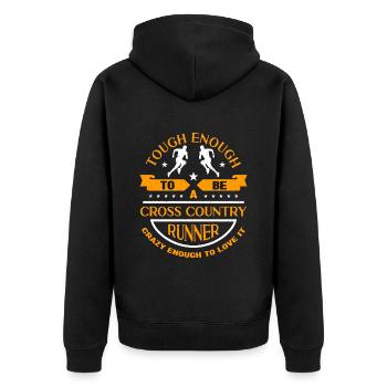 La course de cross-country est assez difficile pour être athlétique - Veste à capuche bio Premium Unisexe - noir - Dos - Nico (187cm)