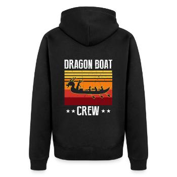 Chinese Boat Race for Dragon Boat Trainers - Unisex Premium Organic Zip Hoodie - black - Back - Nico (187cm)