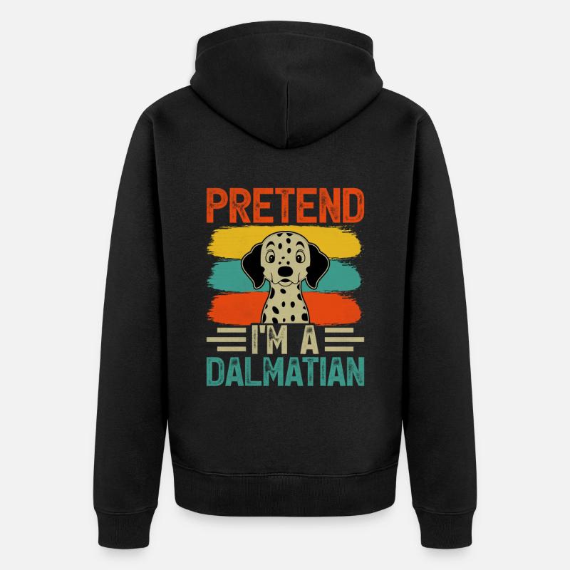 Faites semblant d’être dalmatien - Veste à capuche bio Premium Unisexe - noir