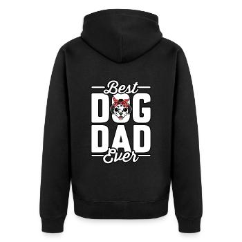 Meilleur chien de père de tous les temps - Veste à capuche bio Premium Unisexe - noir - Dos - Nico (187cm)