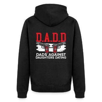 Vatertag Papa Bester Vater aller Zeiten Vaterschaft Papa - Unisex Premium Bio Zip Hoodie - Schwarz - Hinten - Nico (187cm)