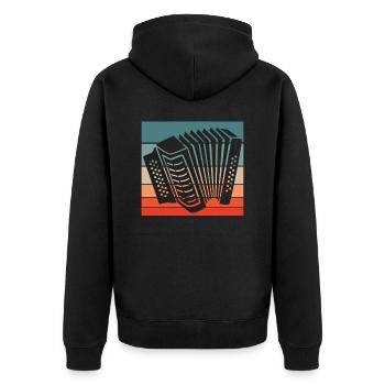 Accordion Styrian harmonica accordion player - Unisex Premium Organic Zip Hoodie - black - Back - Nico (187cm)