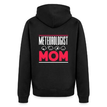 Meteorologist Mama Profession Meteorologist Meteorology - Unisex Premium Organic Zip Hoodie - black - Back - Nico (187cm)