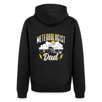 Météorologue Papa Météorologie - Veste à capuche bio Premium Unisexe - noir - Dos - Nico (187cm)