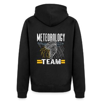 Équipe Météorologie Météorologue Prévisions météorologiques - Veste à capuche bio Premium Unisexe - noir - Dos - Nico (187cm)