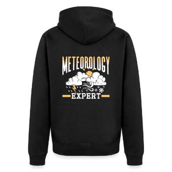 Expert en météorologie Météorologue spécialiste des prévisions météorologiques - Veste à capuche bio Premium Unisexe - noir - Dos - Nico (187cm)