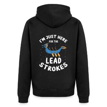 Chinese Boat Race for Dragon Boat Trainers - Unisex Premium Organic Zip Hoodie - black - Back - Nico (187cm)