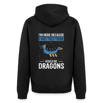 Entraîneur de bateau-dragon et bateau-dragon - Veste à capuche bio Premium Unisexe - noir - Dos - Nico (187cm)