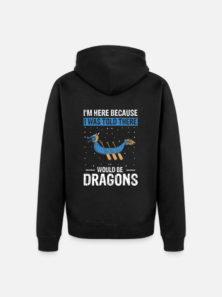 Drachenboot Trainer und Drachenboot - Unisex Premium Bio Zip Hoodie - Schwarz