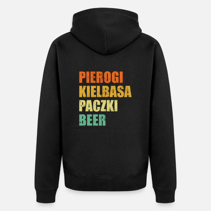 Pierogi Kielbasa - Veste à capuche bio Premium Unisexe - noir