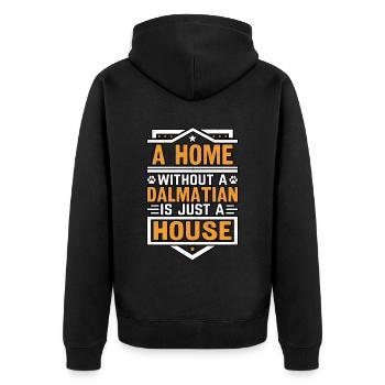 Une maison sans dalmatien n’est qu’une maison - Veste à capuche bio Premium Unisexe - noir - Dos - Nico (187cm)