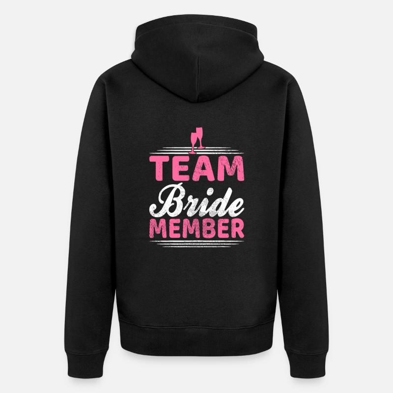 Membre de l’équipe mariée - Veste à capuche bio Premium Unisexe - noir