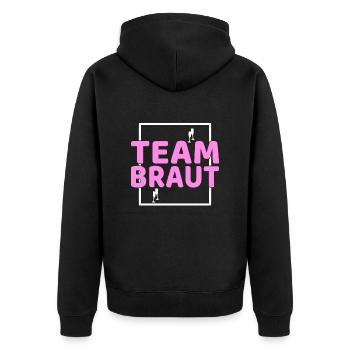 Épouse de l’équipe - Veste à capuche bio Premium Unisexe - noir - Dos - Nico (187cm)