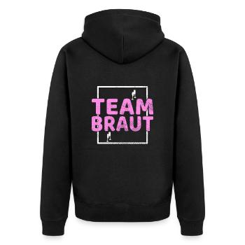 Épouse de l’équipe - Veste à capuche bio Premium Unisexe - noir - Dos - Nico (187cm)