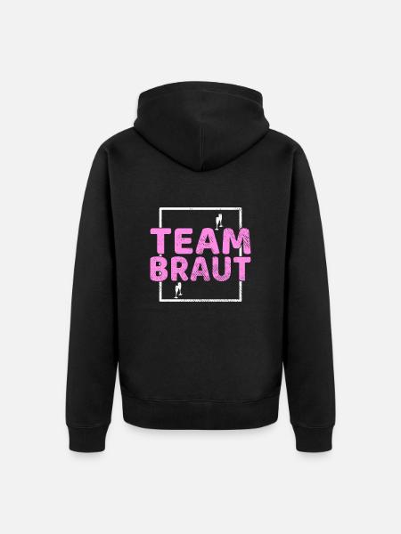 Team Bride - Unisex Premium Organic Zip Hoodie - black