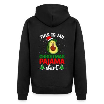 Mon pyjama de Noël Avocat Guacamole - Veste à capuche bio Premium Unisexe - noir - Dos - Nico (187cm)