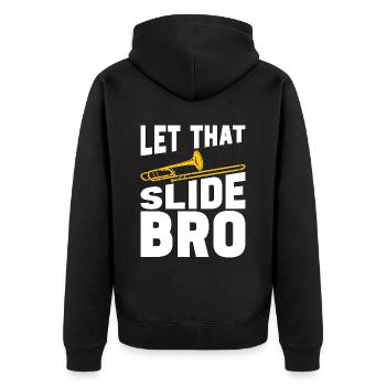Trombone Let That Slide Bro Brass Band Trombonist - Veste à capuche bio Premium Unisexe - noir - Dos - Nico (187cm)