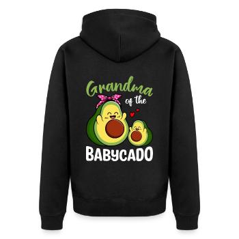 Grand-mère de Babycado - Veste à capuche bio Premium Unisexe - noir - Dos - Nico (187cm)