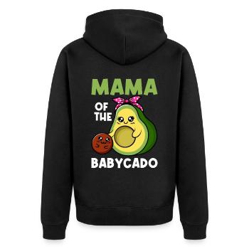 Maman de Babycado Guacamole Avocat Lover - Veste à capuche bio Premium Unisexe - noir - Dos - Nico (187cm)