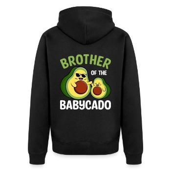 frère de Babycado Guacamole Avocado Lover - Veste à capuche bio Premium Unisexe - noir - Dos - Nico (187cm)