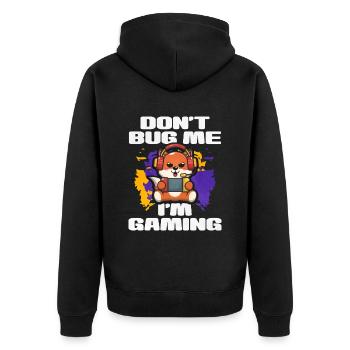Gaming Gaming Computer Games Gift - Unisex Premium Organic Zip Hoodie - black - Back - Nico (187cm)