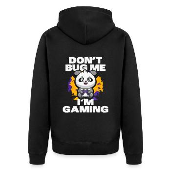 Gaming Gaming Computer Games Gift - Unisex Premium Organic Zip Hoodie - black - Back - Nico (187cm)