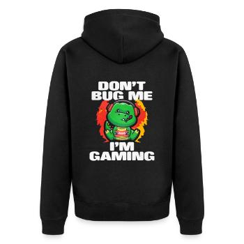 Gaming Gaming Computer Games Gift - Unisex Premium Organic Zip Hoodie - black - Back - Nico (187cm)