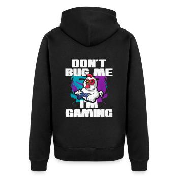 Gaming Gaming Computer Games Gift - Unisex Premium Organic Zip Hoodie - black - Back - Nico (187cm)