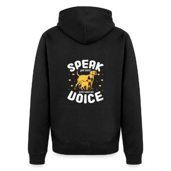 Sauvetage d’animaux - Veste à capuche bio Premium Unisexe - noir - Dos - Nico (187cm)