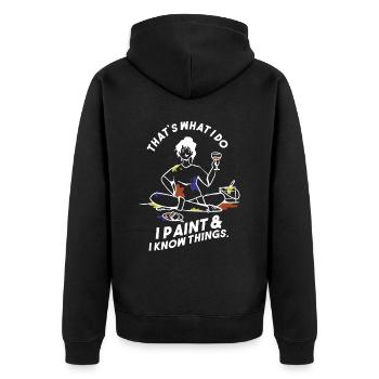 Painting Art Painter Artist Art - Unisex Premium Organic Zip Hoodie - black - Back - Nico (187cm)