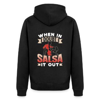 When In Doubt Salsa It Out Dancers Dancing Dance - Veste à capuche bio Premium Unisexe - noir - Dos - Nico (187cm)