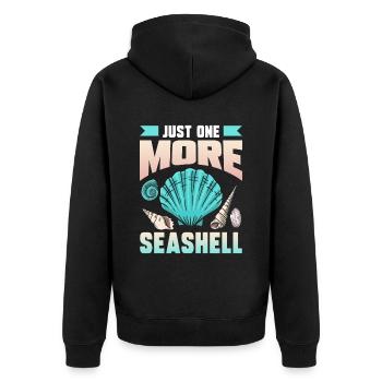 Only one mussel Mussel collectors - Unisex Premium Organic Zip Hoodie - black - Back - Nico (187cm)
