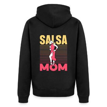 Salsa Mama Hobby Dance Dancer Dancing - Unisex Premium Organic Zip Hoodie - black - Back - Nico (187cm)