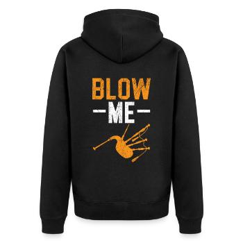 Blow Me Instrument Bagpipes Musicien Bagpipes - Veste à capuche bio Premium Unisexe - noir - Dos - Nico (187cm)