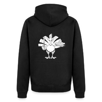 Action de grâce - Veste à capuche bio Premium Unisexe - noir - Dos - Nico (187cm)