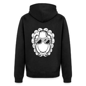 Thanksgiving Sonnenbrille - Unisex Premium Bio Zip Hoodie - Schwarz - Hinten - Nico (187cm)