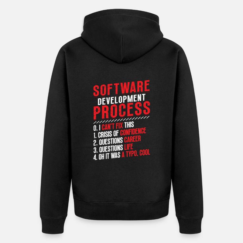 Processus de développement logiciel, programmation - Veste à capuche bio Premium Unisexe - noir