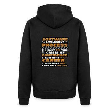 Processus de développement logiciel, programmation - Veste à capuche bio Premium Unisexe - noir - Dos - Nico (187cm)