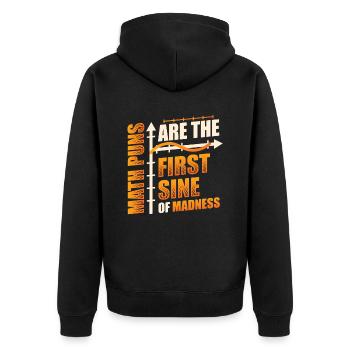 Math Teacher, Math Student, Math Word Games - Unisex Premium Organic Zip Hoodie - black - Back - Nico (187cm)