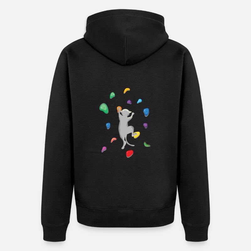 Mur d’escalade de chat domestique - Veste à capuche bio Premium Unisexe - noir