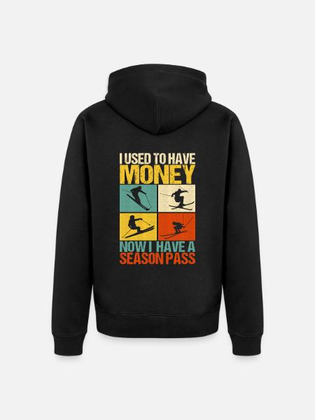 Skiers - Unisex Premium Organic Zip Hoodie - black
