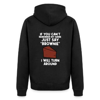 Brownies Bake Chocolate Brownie Baker - Veste à capuche bio Premium Unisexe - noir - Dos - Nico (187cm)