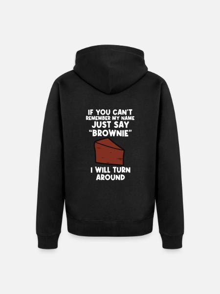 Brownies Bake Schokolade Brownie Baker - Unisex Premium Bio Zip Hoodie - Schwarz