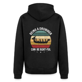 Dragon Boat Racing Theme for Dragon Boating - Unisex Premium Organic Zip Hoodie - black - Back - Nico (187cm)