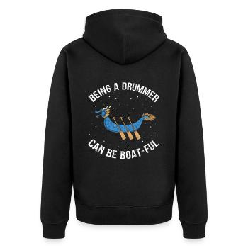 Thème de bateau-dragon pour pagayer en bateau-dragon - Veste à capuche bio Premium Unisexe - noir - Dos - Nico (187cm)