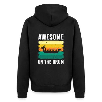 Dragon Boat Paddling for Dragon Boat Race Festival - Unisex Premium Organic Zip Hoodie - black - Back - Nico (187cm)