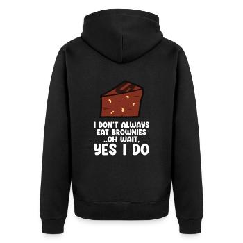 Brownie Food Bake Funny Brownies Lover Baker - Veste à capuche bio Premium Unisexe - noir - Dos - Nico (187cm)
